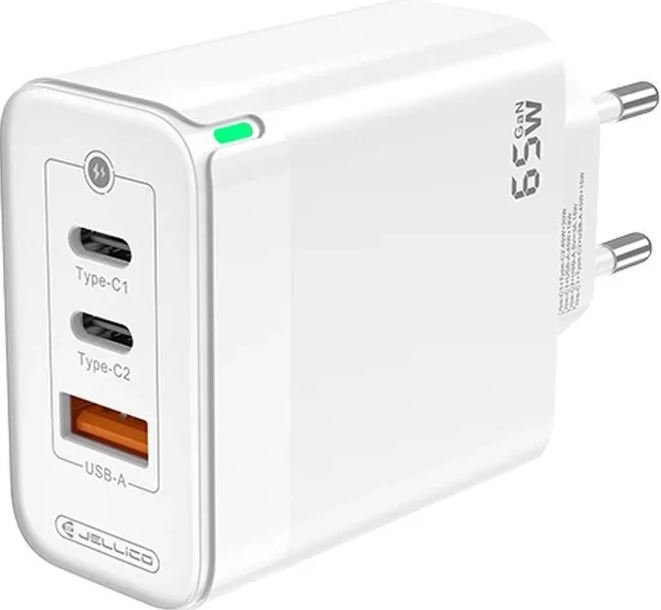 Акція на Jellico Wall Charger C79 USB+2USB-C 65W White від Stylus