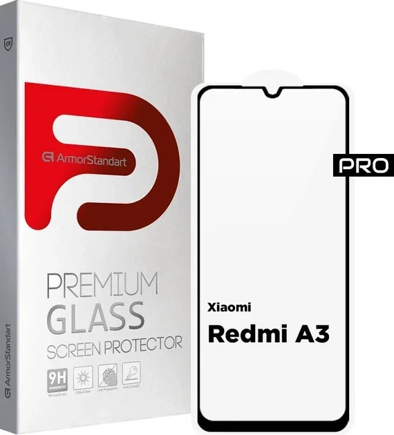 

ArmorStandart Tempered Glass Pro Black для Xiaomi Redmi A3 (ARM74453)