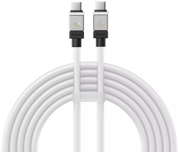 Акція на Baseus Cable USB-C to USB-C CoolPlay Series 100W 2m White (CAKW000302) від Stylus