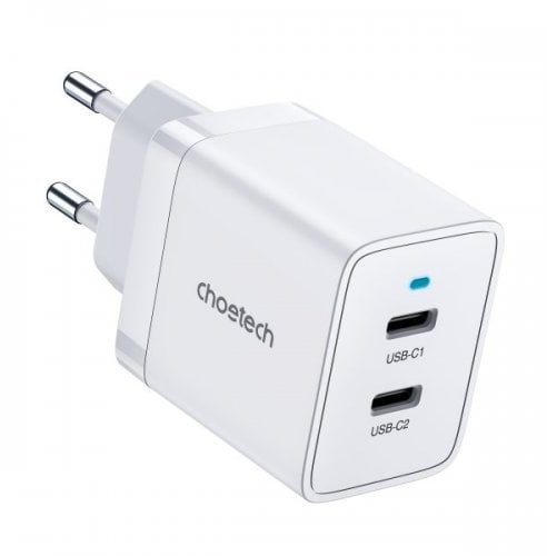 Акція на Choetech Wall Charger 2xUSB-C 40W White (Q5006-EU-WH) від Stylus