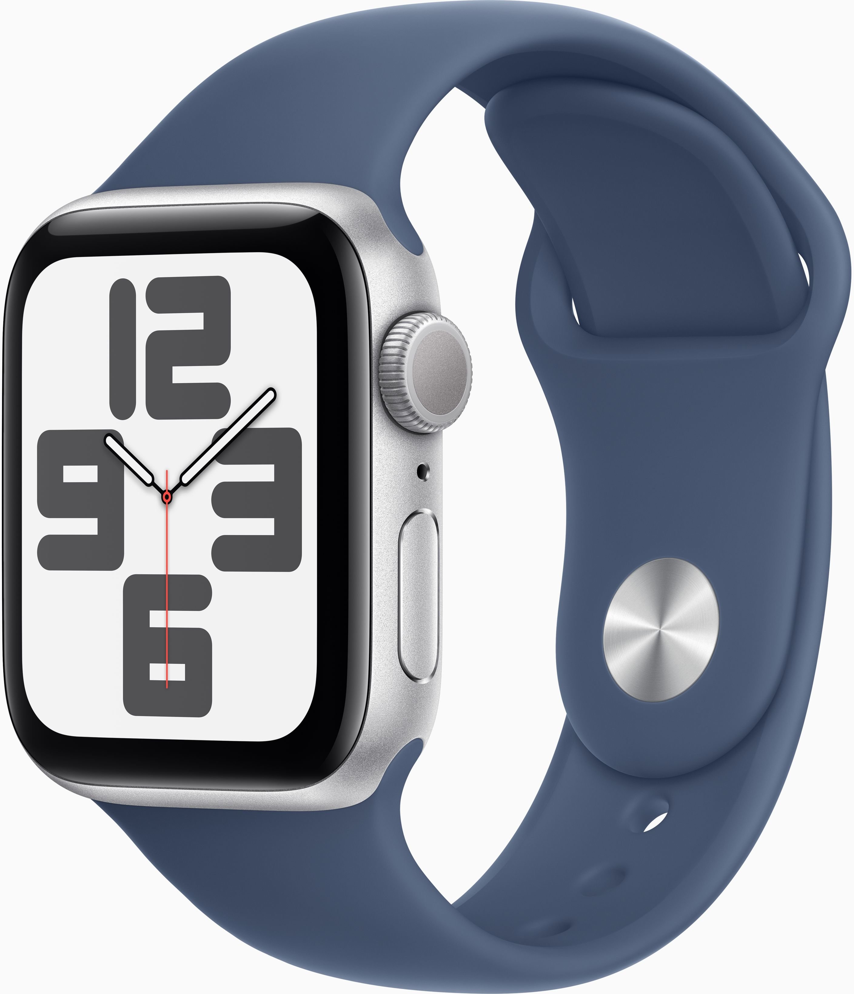 Акція на Apple Watch Se 2 2024 40mm Gps Silver Aluminum Case with Denim Sport Band - M/L (MXED3) від Stylus