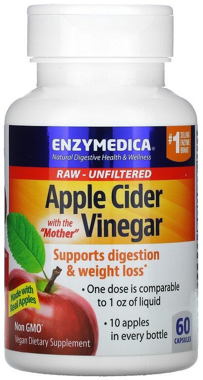 

Enzymedica Apple Cider Vinegar Яблучний оцет 60 капсул