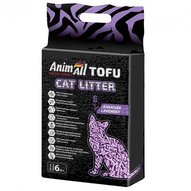 

Наполнитель для кошачьего туалета AnimAll Tofu Lavender Лаванда 2.6 кг 6 л (4820224500348)