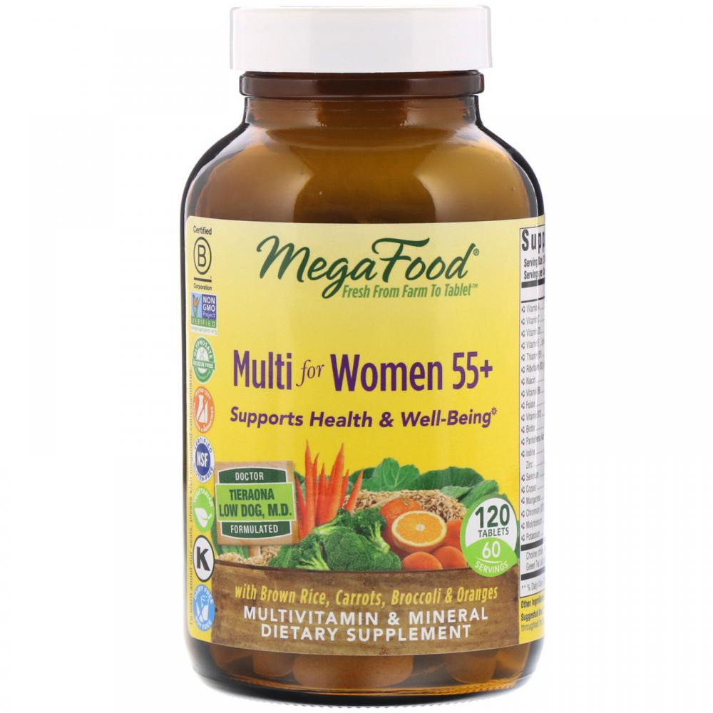 

MegaFood Multi for Women 55+ 120 Tabs Вітаміни для жінок 55+