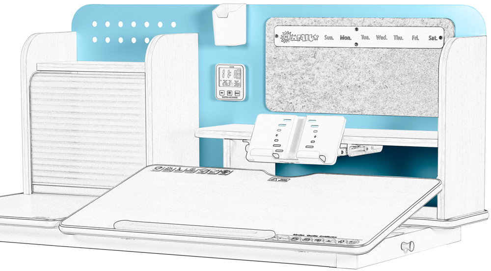 

Стенка полки цветная к столу BD-630 Multiclor G/BL (арт. Цвет. стенка к BD-630 BL)