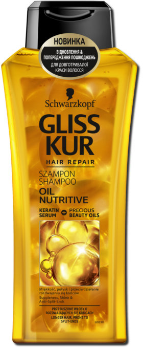 

Schwarzkopf Gliss Kur Oil Nutritive Shampoo 400 ml Шампунь для сухих, поврежденных волос с секущимися кончиками