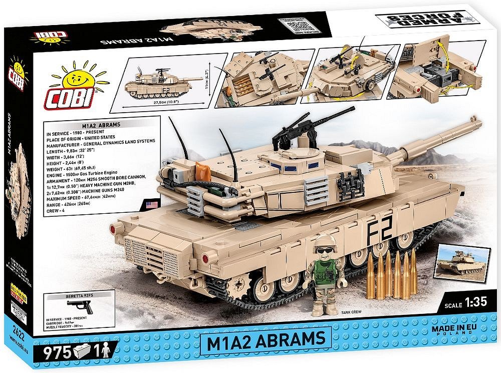 Акція на Конструктор Cobi Танк M1A2 Абрамс, 975 деталей від Y.UA