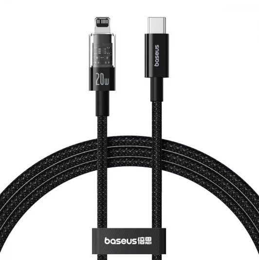 

Baseus Cable USB-C to Lightning Gem Fast-Charging Data 20W 2m Black (P10373001111-01)