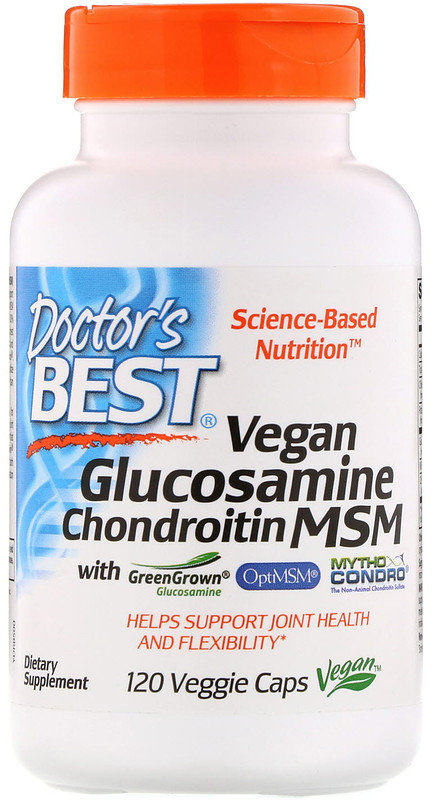 Акція на Doctor's Best, Vegan Glucosamine Chondroitin MSM, 120 Veggie Caps (DRB-00500) від Stylus