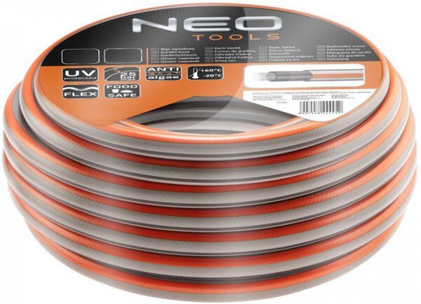 Акція на Шланг садовий Neo Tools Optima 3/4" 50 м 4 шари (15-825) від Y.UA