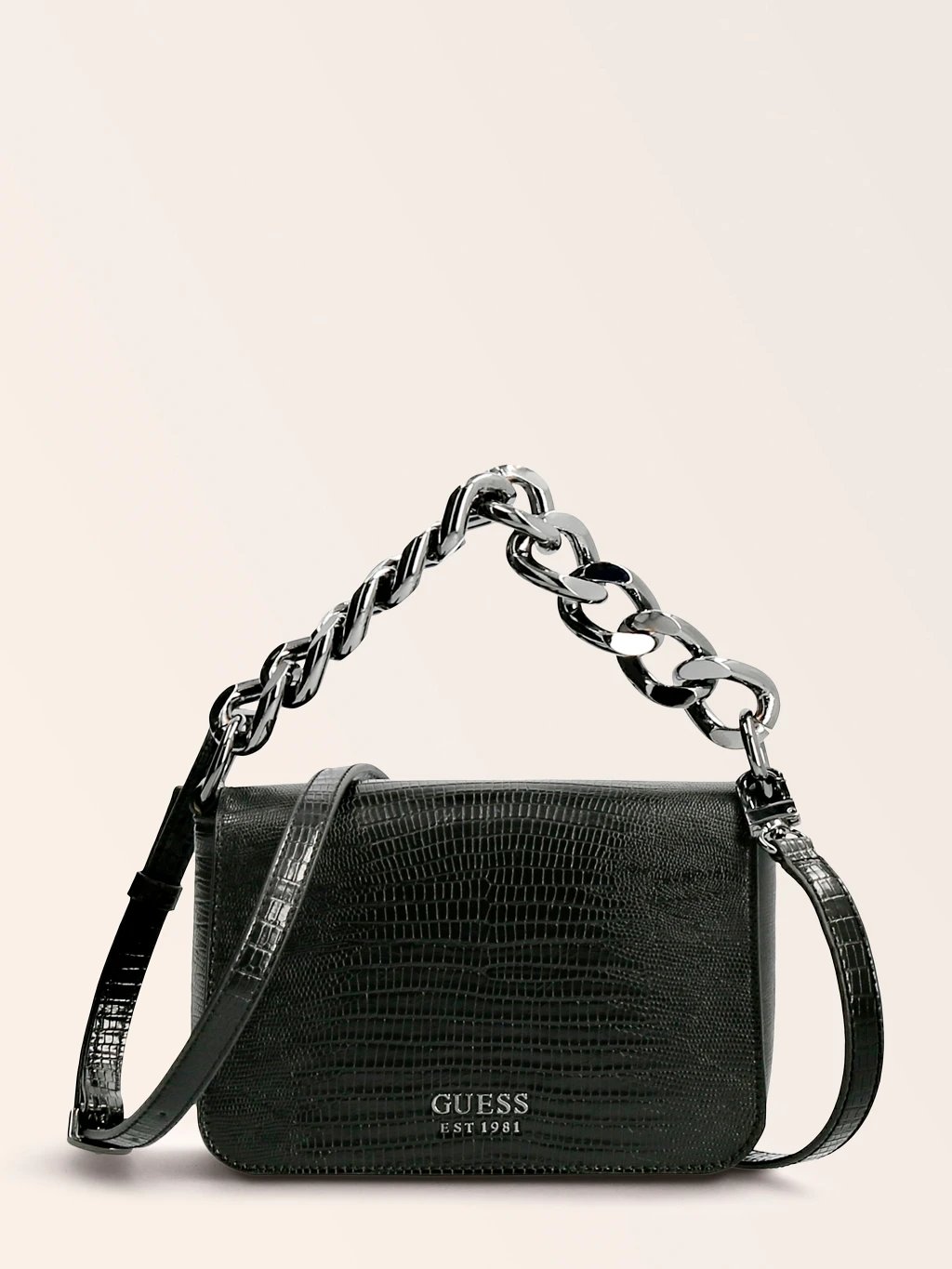 

Женская сумка кросс боди Guess Tullia Mini Crossbody Flap черная (HWKM8382780-BLA)