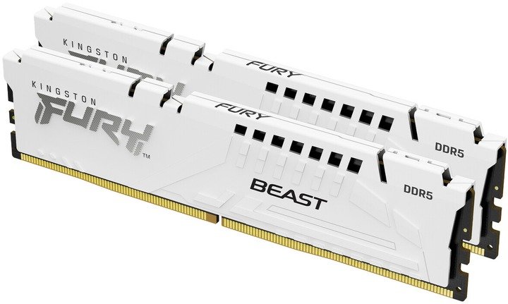 Акція на Kingston Fury 32 Gb (2x16GB) DDR5 5600 MHz Beast Expo White (KF556C36BWEK2-32) від Stylus