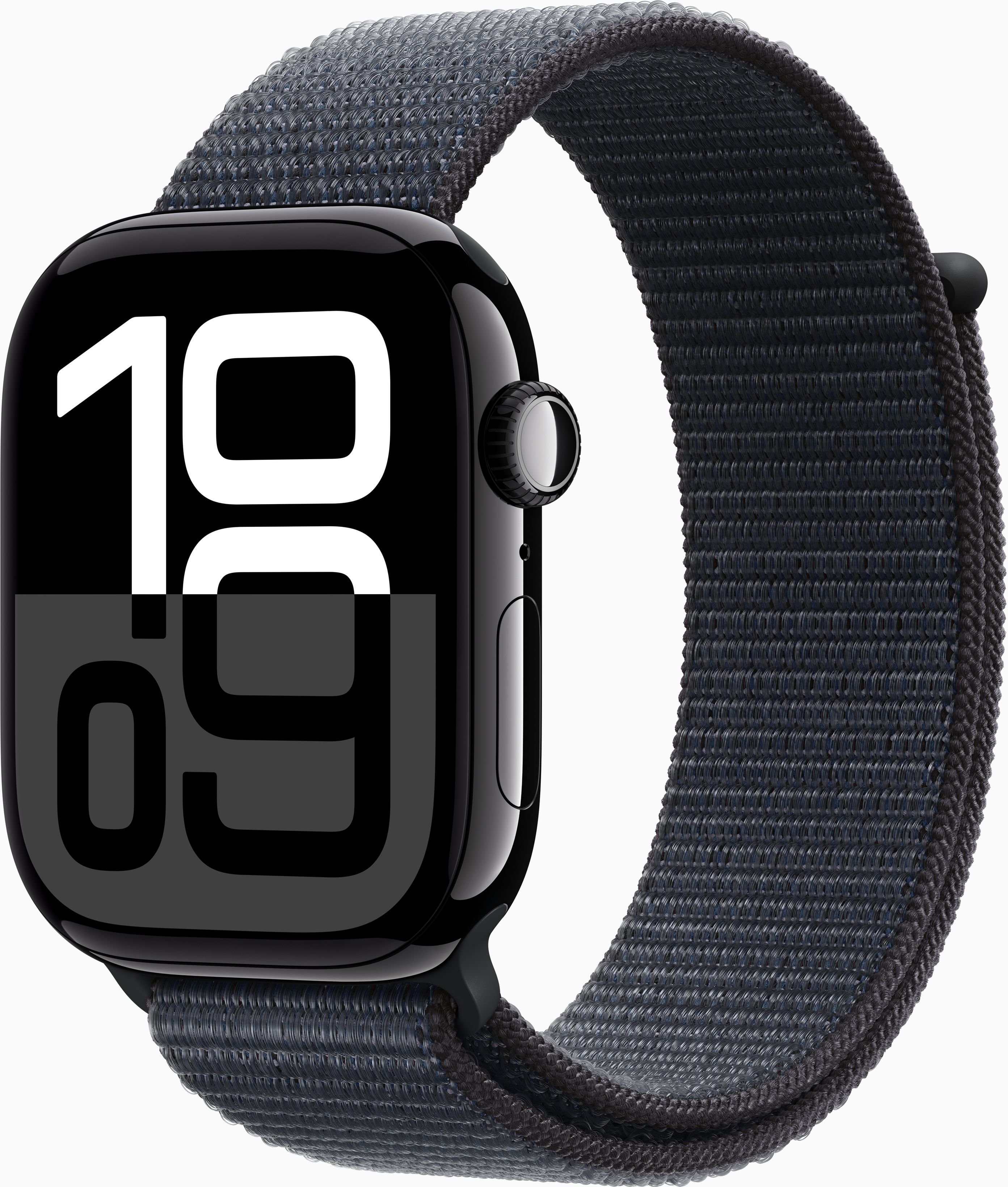 Акція на Apple Watch Series 10 46mm Gps Jet Black Aluminum Case with Ink Sport Loop (MWWR3) від Stylus