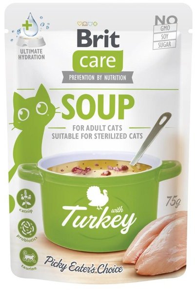 Акція на Влажный корм Brit Care Soup Turkey для котов суп с индейкой 75 г х 15 шт (2700000048221) від Stylus