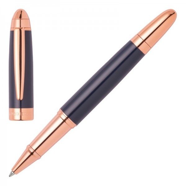 Акція на Ручка-роллер Hugo Boss Icon Blue Rose-gold (HSN0015N) від Stylus