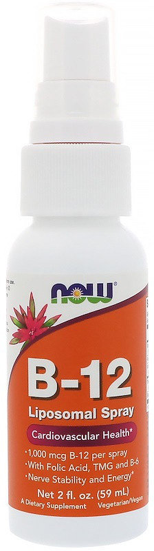 

Now Foods Vitamin B-12 Liposomal Spray 2 Oz Вітамін В12 ліпосомальний спрей