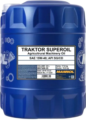 Акція на Моторное масло Mannol Traktor Superoil 15W-40. 10 л (MN7406-10) від Stylus