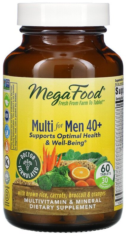 

MegaFood Multi for men Мультивітаміни для чоловіків 40+ 60 таблеток