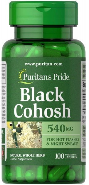 

Black Cohosh 540 mg Клопогон гроновидний 100 капсул