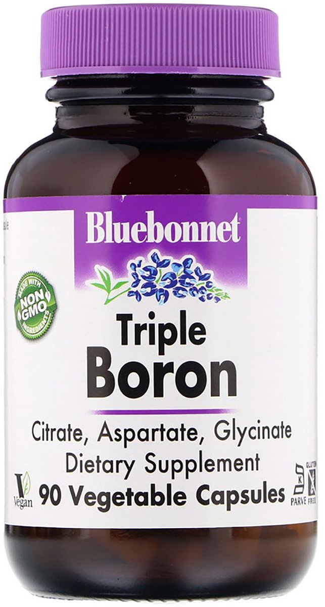 

Bluebonnet Nutrition Triple Boron, 3 mg, 90 Vegetable Capsules (BLB0685)