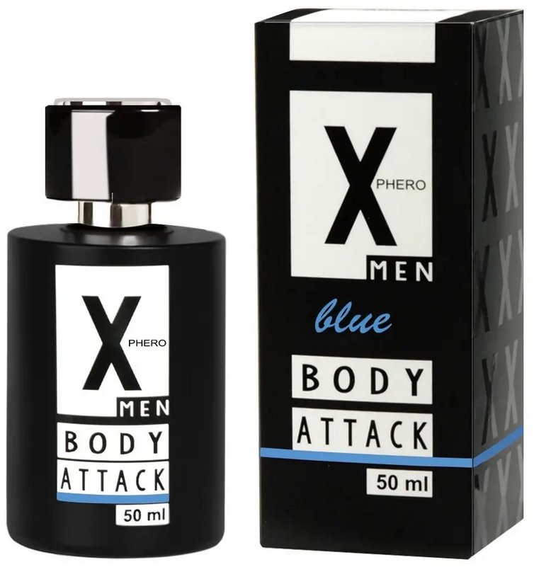 

Духи з феромонами для чоловіків X phero Men Blue Body Attack, 50 ml