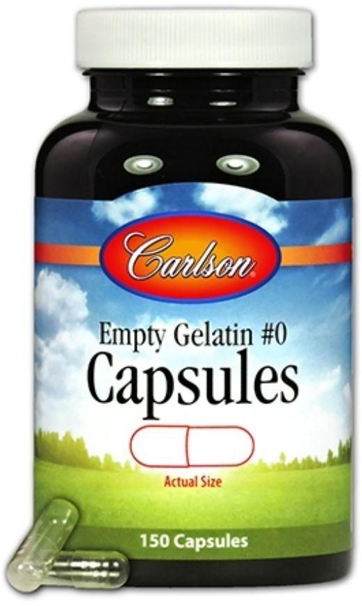 

Carlson Labs Empty Gelatin #0 Capsules, 150 Capsules (CAR-09420)