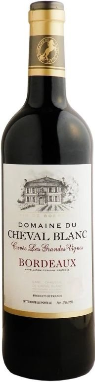 

Вино Domaine du Cheval Blanc Cuvee Grandes Vignes Bordeuax, красное сухое, 0.75л 12% (PRV3272810233177)