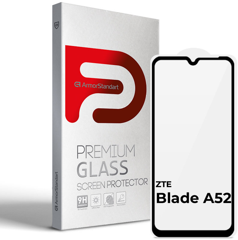 

ArmorStandart Tempered Glass Full Glue Black для Zte Blade A52 (ARM65502)