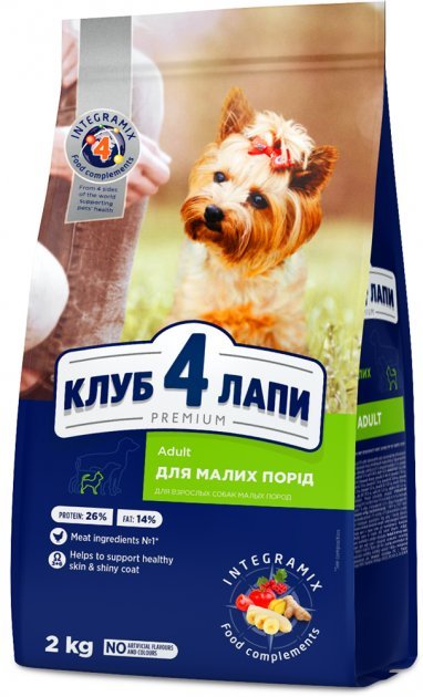

Сухой корм Club 4 Paws Premium Adult для собак малых пород 2 кг (4820083909535)