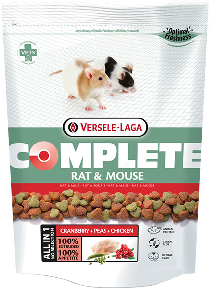 

Корм Versele-Laga Complete Rat & Mouse для крыс, мышей 0.5 кг (612989)