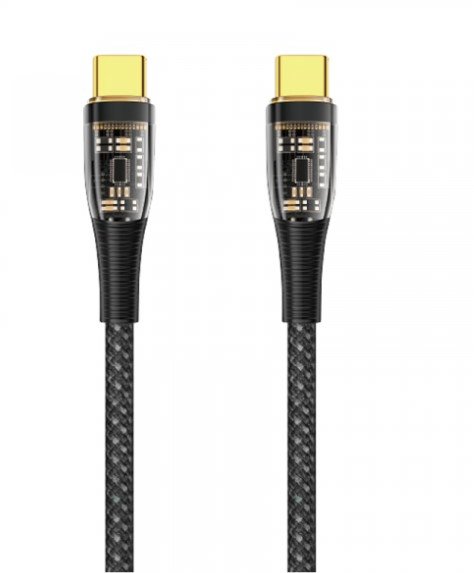 Акція на Wiwu Data Cable Series USB-C to USB-C 100W 2m Black(TM02) від Stylus
