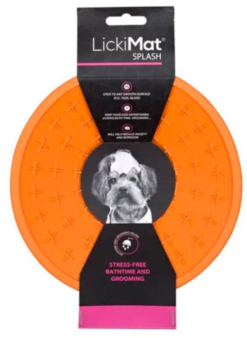 Акція на Коврик для медленного питания LickiMat Dog Splash Orange (9349785000753) від Stylus