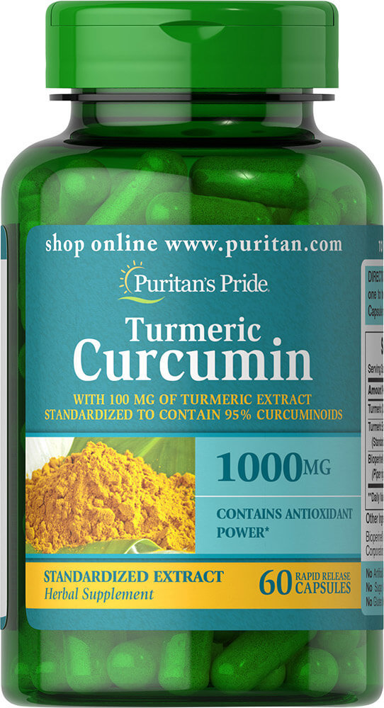 

Puritan's Pride Turmeric Curcumin 1000 mg with Bioperine 5 mg 60 Capsules