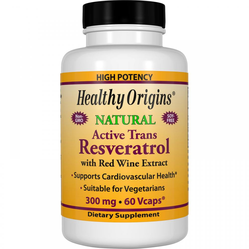 

Healthy Origins Resveratrol (Trans-Resveratrol) 300 mg 60 caps Ресвератрол