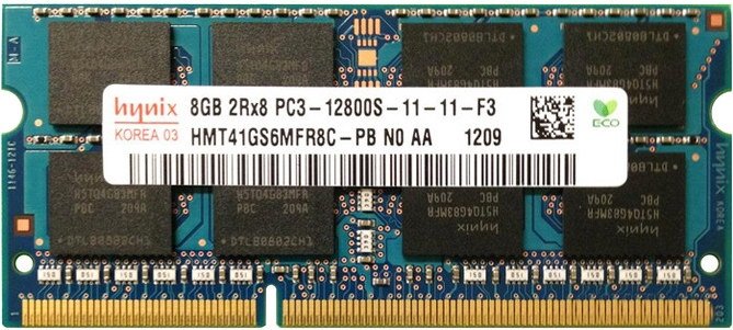 

Sk hynix 8 Gb SO-DIMM DDR3 1600 MHz (HMT41GS6MFR8C-PB)