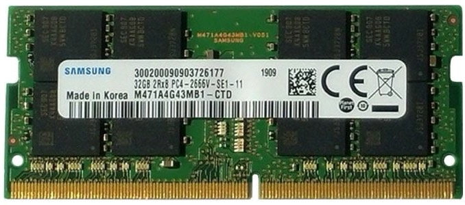 

Samsung 32 Gb SO-DIMM DDR4 3200 MHz (M471A4G43AB1-CWE)