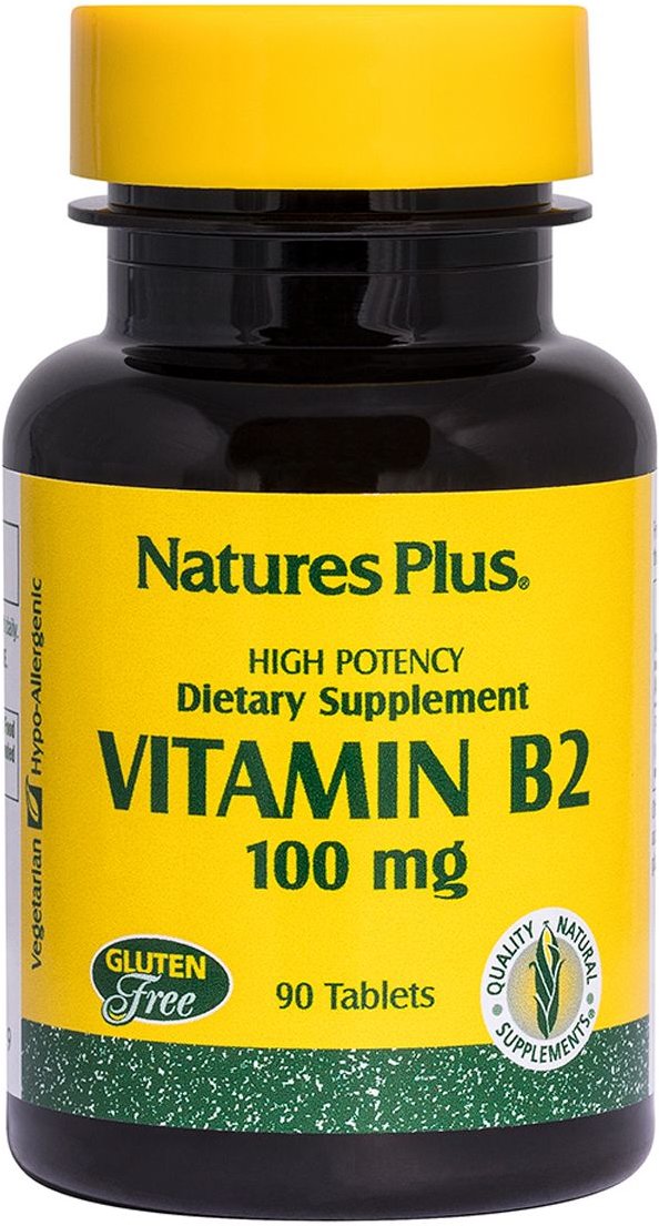 

Nature's Plus Vitamin B-2, 100 mg, 90 Tablets (NTP1630)