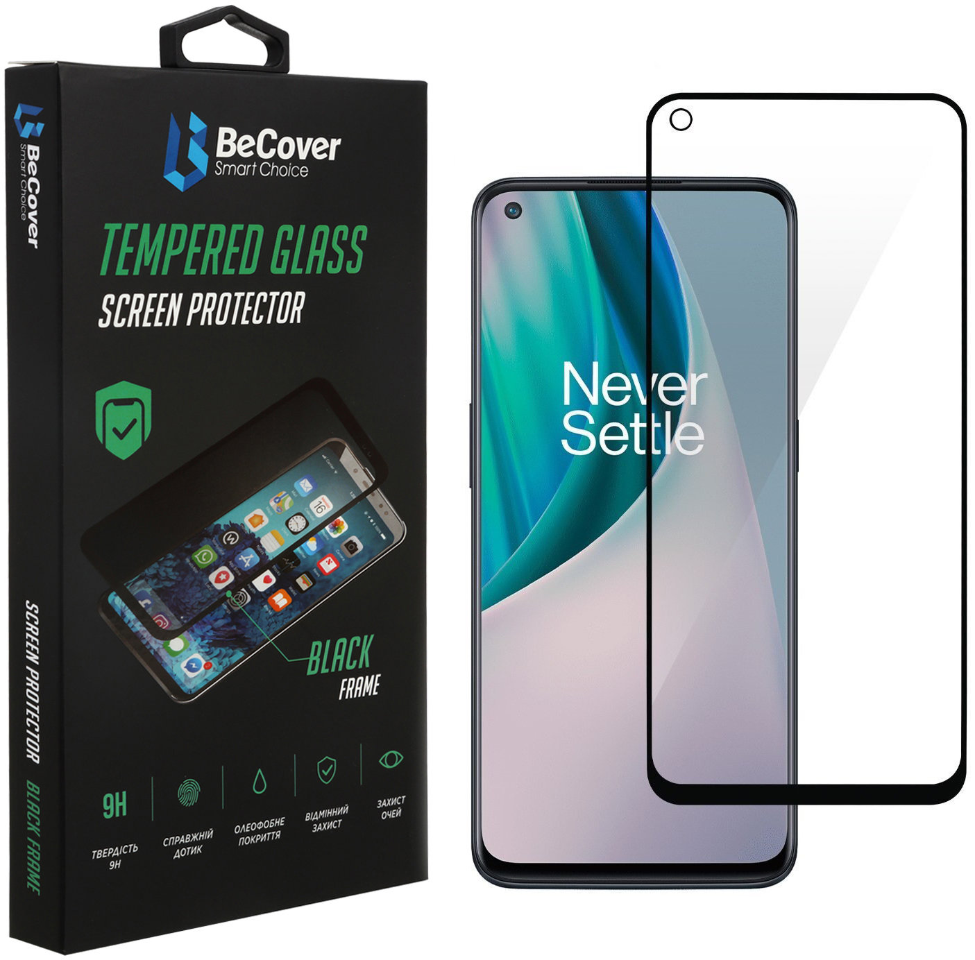 

BeCover Tempered Glass Black for OnePlus Nord N10 5G (706778)