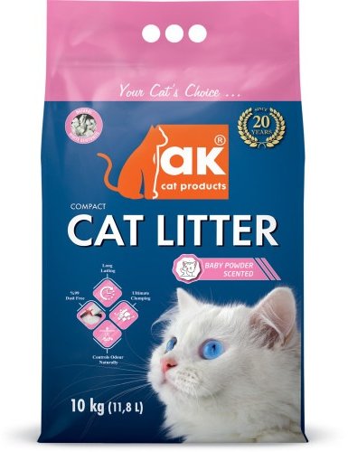 Акція на Наполнитель Akcat Compact cat litter бентонитовый детская присыпка 10кг 11.8л (AKMN003) від Stylus