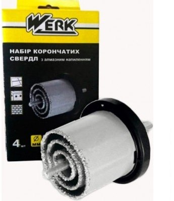 

Набір корончаті свердла по плитці Werk WE10604