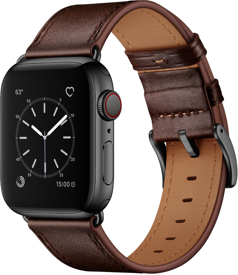 

Top Genuine Leather Bank Dark Brown (BLAP181266) for Apple Watch 42/44/45/49mm Ultra