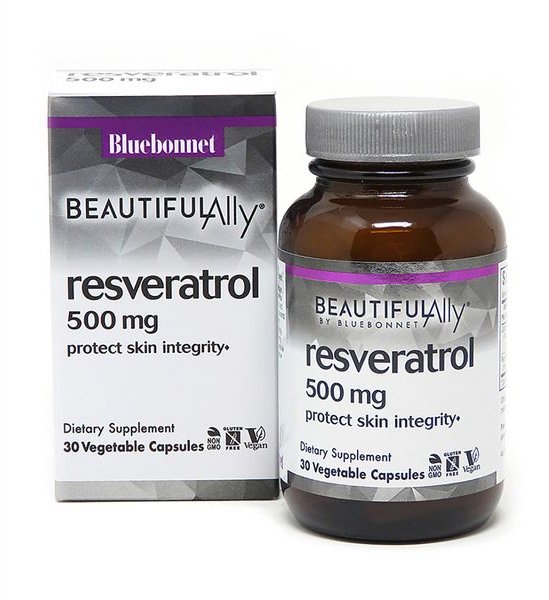 

Bluebonnet Beautiful Ally Resveratrol 500 mg Ресвератрол 30 вегакапсул