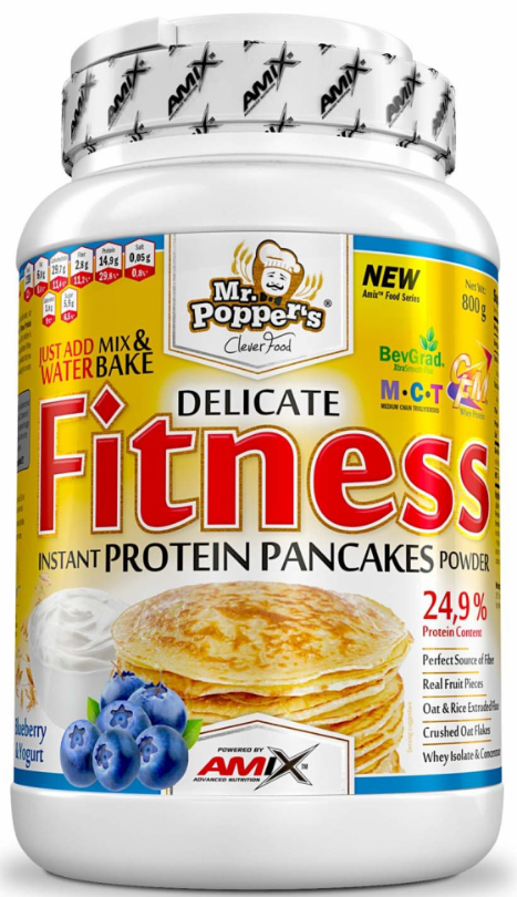 

Протеїнові панкейки Amix Mr.Popper´s Fitness Protein Pancakes 800g / 13 servings / blueberry-yogurt