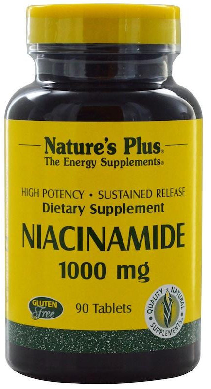 

Nature's Plus Niacinamide 1000 mg 90 Tabs Ниацинамид