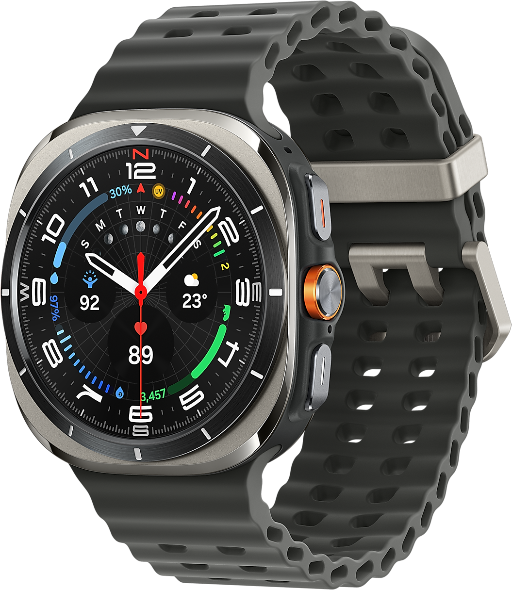 

Samsung Galaxy Watch Ultra 47mm Lte Titanium Silver with Dark Grey Marine Band (SM-L705FZTA)