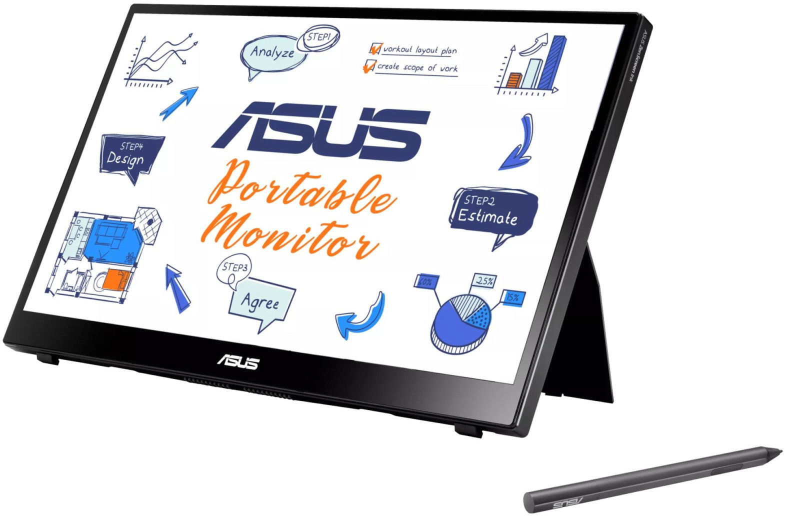 Акція на Asus ZenScreen Ink MB14AHD (90LM063V-B01170) від Stylus