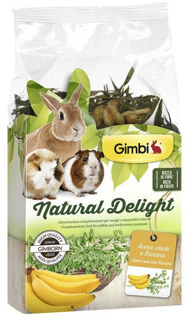 

Травяной микс GimBi Natural Delight овес и банан для грызунов 100 г