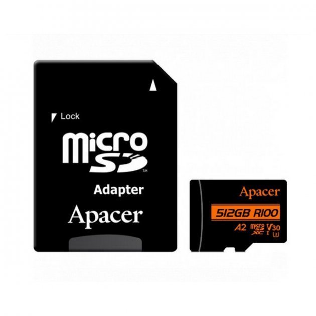 Акція на Apacer 512GB microSDXC Class 10 UHS-I U3 + adapter (AP512GMCSX10U8-R) від Stylus