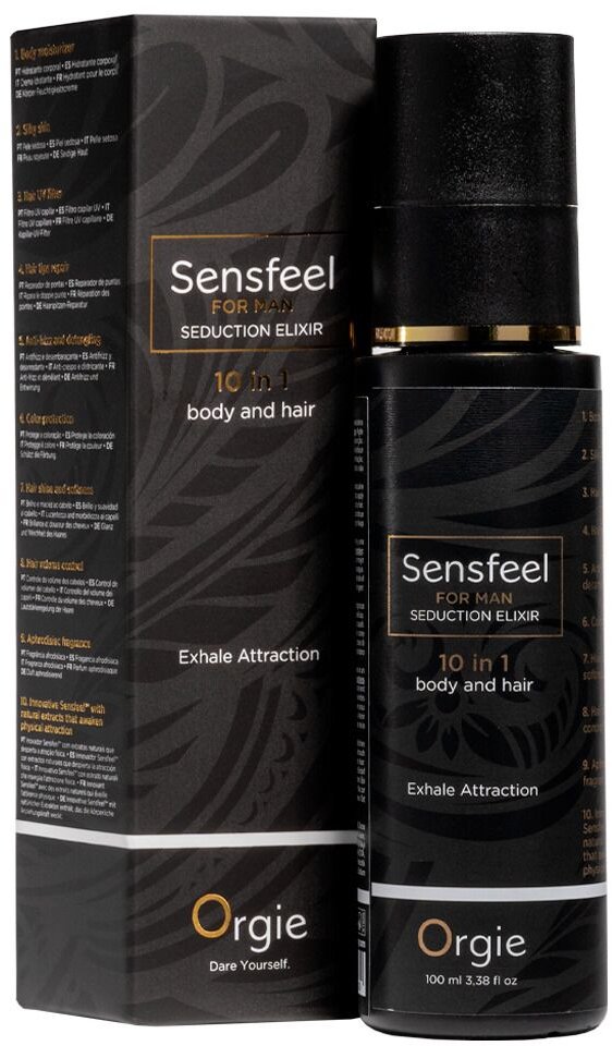 

Лосьон с феромонами для тела и волос Orgie – Sensfeel Seduction Elixir 10 in 1 for Man (100 мл)