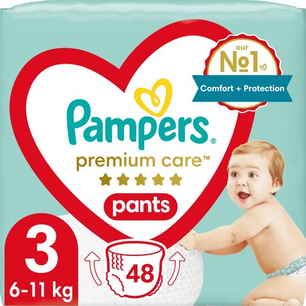 

Підгузки Pampers Premium Care Pants Midi Розмір 3 (6-11 кг) 48 шт (8001090759795)